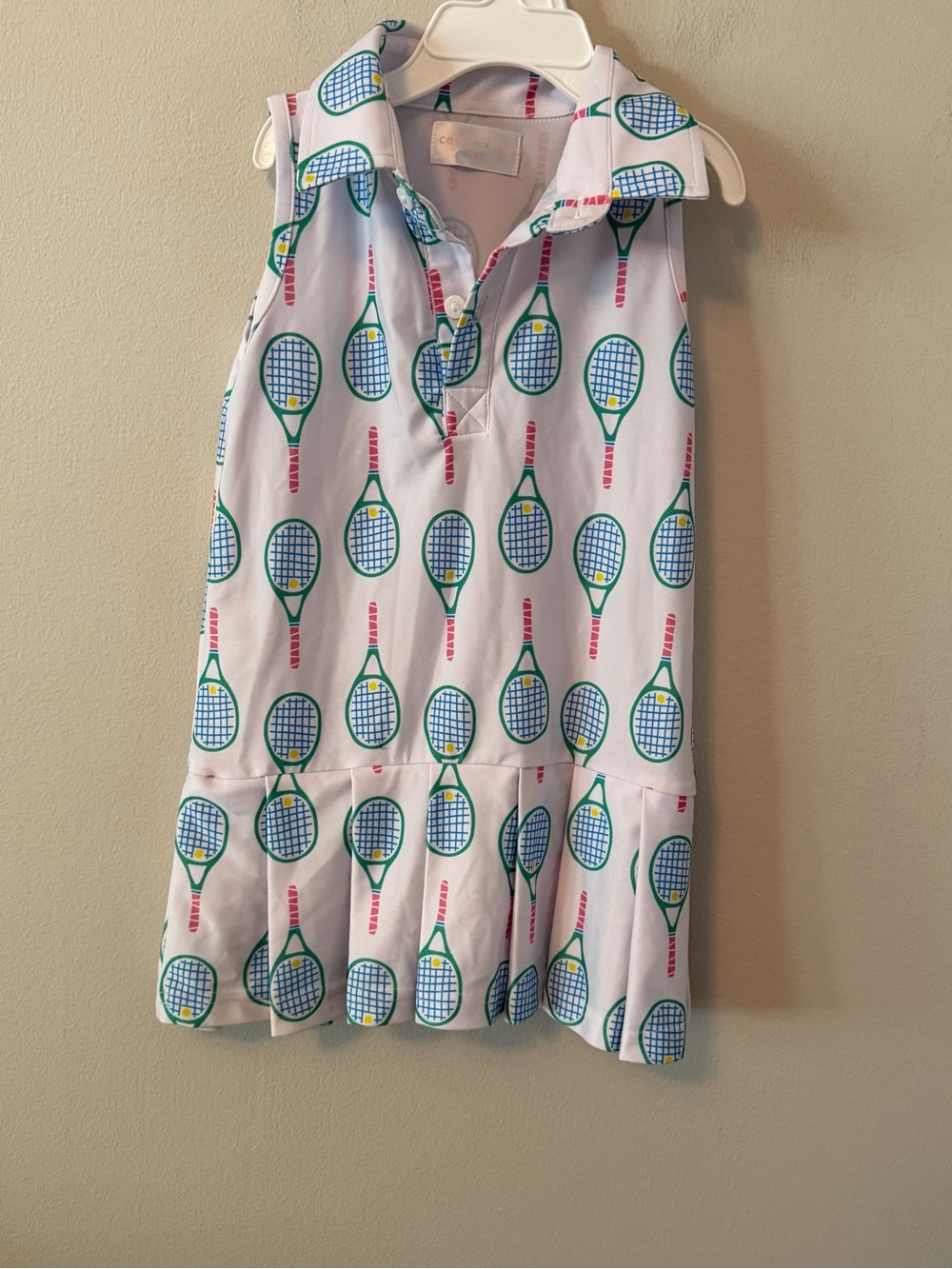 Cecil and Lou Sleeveless Tennis Print Polo Dress